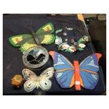 Butterflies home decor incl, wood and metal
