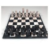 Pink Marble And Onyx Chess Set