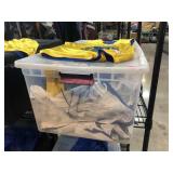 Bin w/ Golden State double sided shirts and shorts