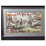 This framed piece is the Ring Riders  limited