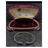 Sterling Silver Cuff Bracelet W/gemstones, Tw 9.6g