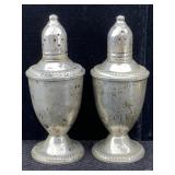 2 Sterling Silver Weighted Salt & Pepper Shakers,