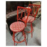 2 Metal Coca-Cola theme bar stools