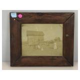 Antique Framed 8x10 Family On The Farm/Prarie