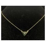 4.0 Cts Blue Diamond Sterling Silver Pendant &