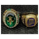 M Twins & Boy Scout Rings, Sz 10