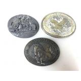 Vtg Belt Buckles. Pewter, Brass & More