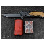 Zippo Ace Lighter W/pocket Knife & More