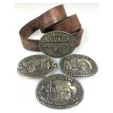 Vtg Legendary Country Western Stars Brass Belt