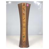 This is an amber hourglass floor lamp by Eangee