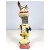 A vintage German papier-mï¿½chï¿½ bobble head rabbit