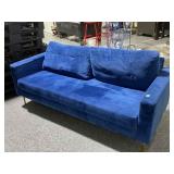 Blue couch, approx 6ft long