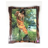 Vtg Hawaiian Lacquered Clock 13.5x16
