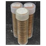 3 Rolls Of Pennies Incl. 1963 & 1963-d