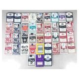 A box of decks of playing cards mostly from Las