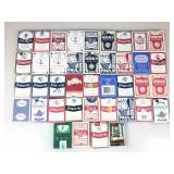 A box of playing cards mostly from Las Vegas