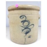 Salt Glazed/Cobalt Design Stoneware Crock 11x11