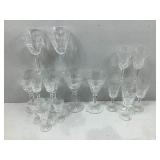 Waterford 18 engraved glass, stem, ware,
