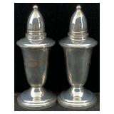 2 Sterling Silver Weighted Salt & Pepper Shakers,