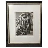 This framed print appears to be a hand signed