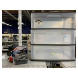 Plastic clothes storage container 3 drawers S