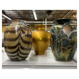 Glass decorative vases (3)