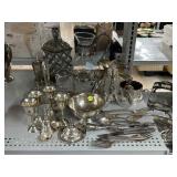 Vintage assortment silver -plated tableware and