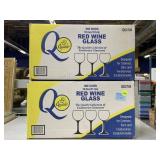 24 Red Wine Glasses in Box.
