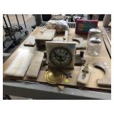 Onyx panels mantel clock, for repairs and more,