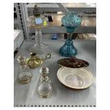 Vintage oil lamps and more.