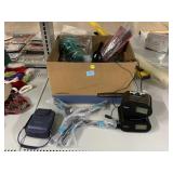 Box of TV stand legs different sizes, Sony alarm