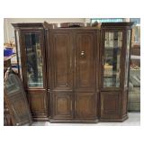 Barker Bros Solid wood 3-Piece curio cabinet/Tv