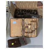 Vintage mix pressed steel socket set , also