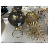Black world globe and home decorations, mid