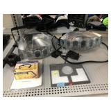 Pair of DJ lights, c clamp and lego light