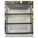 Storage plastic clothes containers 3 drawers