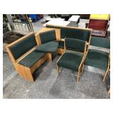 Country Style Bench and Chairs Corner Set - 5pcs