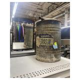 Vintage galvanized metal fuel or kerosene can and