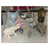 Diverse collection of elephants figurines and