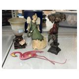 Parrot Decorative Candle Holder, Angel Statue,
