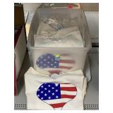 Container Of New Patriotic Sweatshirts. Most are