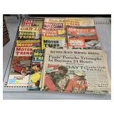 Vintage motor trend magazine and newspaper