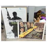 Wizard of Oz and Call of Duty Posters.