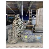 Home decorations dark brown tall ceramic