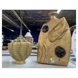 Home decorations vase and wood sea shell