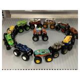 Collection of Monster Truck Toys.
