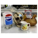 Pepsi cola glass cut Budweiser cup and other home