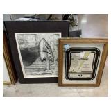 Etching print a surreal landscape by William