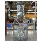 Large Glass Milk Bottle Approx 18 inches Tall