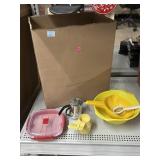Assorted Kitchenware. Measuring Cups, Strainers,